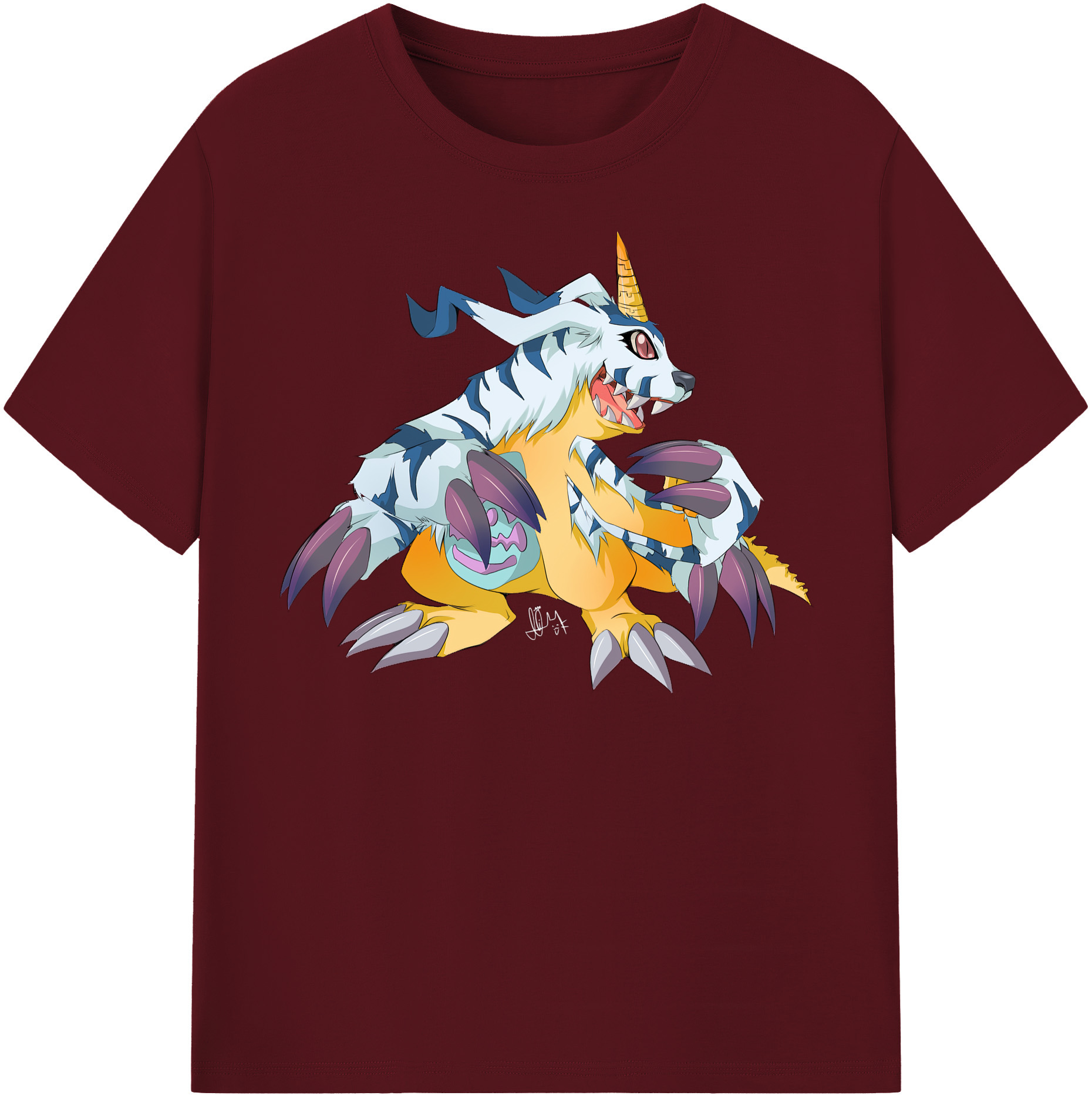 （画像用） Digimon デジタルモンスター/デジモン 綿100％半袖Tシャツ（フロントプリント）